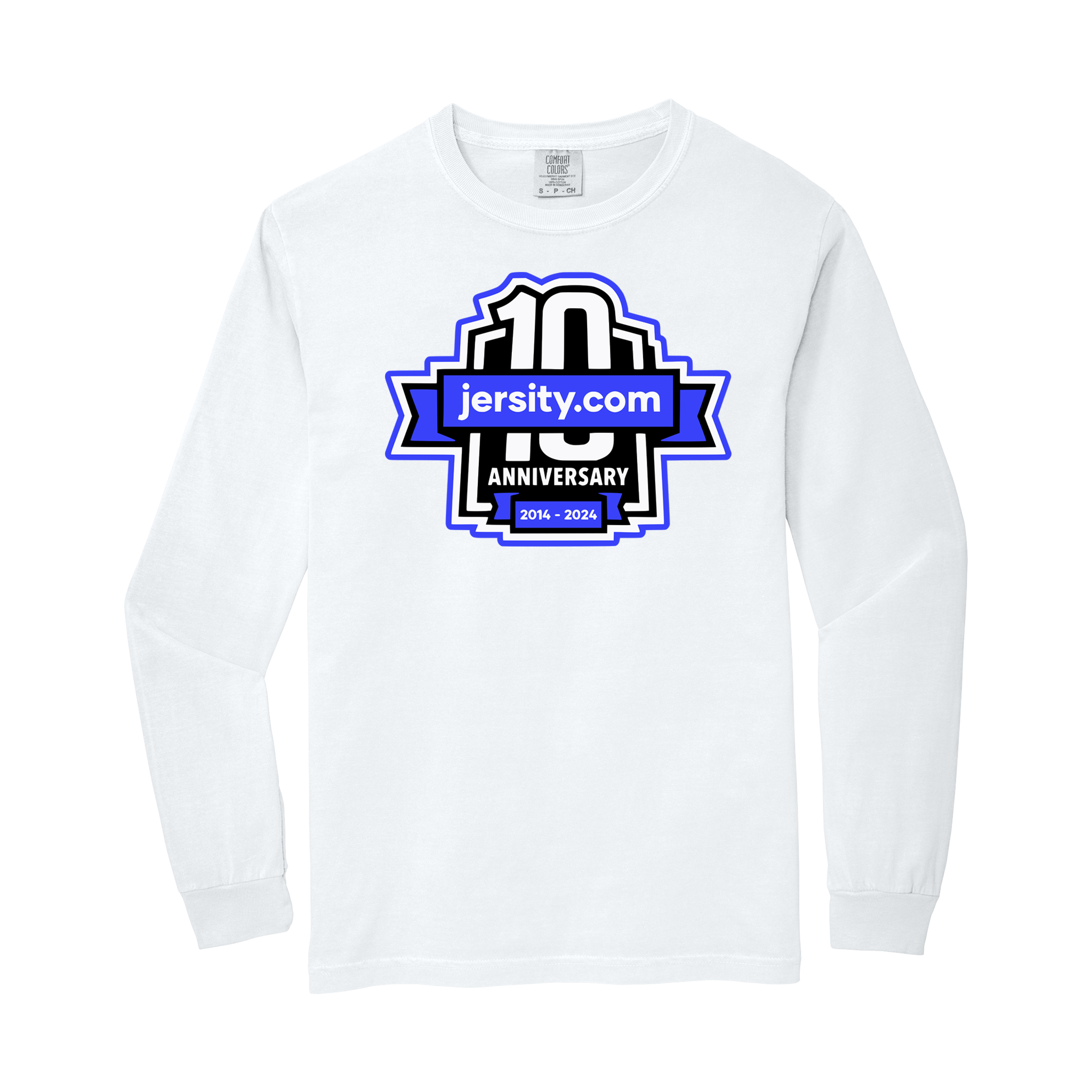 Jersity 10th Anniversary - Comfort Colors Heavyweight Ring Spun Long Sleeve Tee