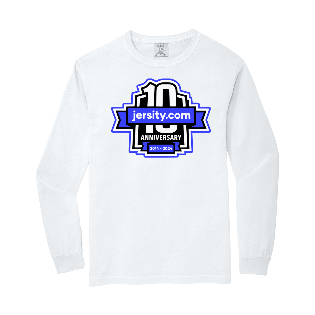 Jersity 10th Anniversary - Comfort Colors Heavyweight Ring Spun Long Sleeve Tee