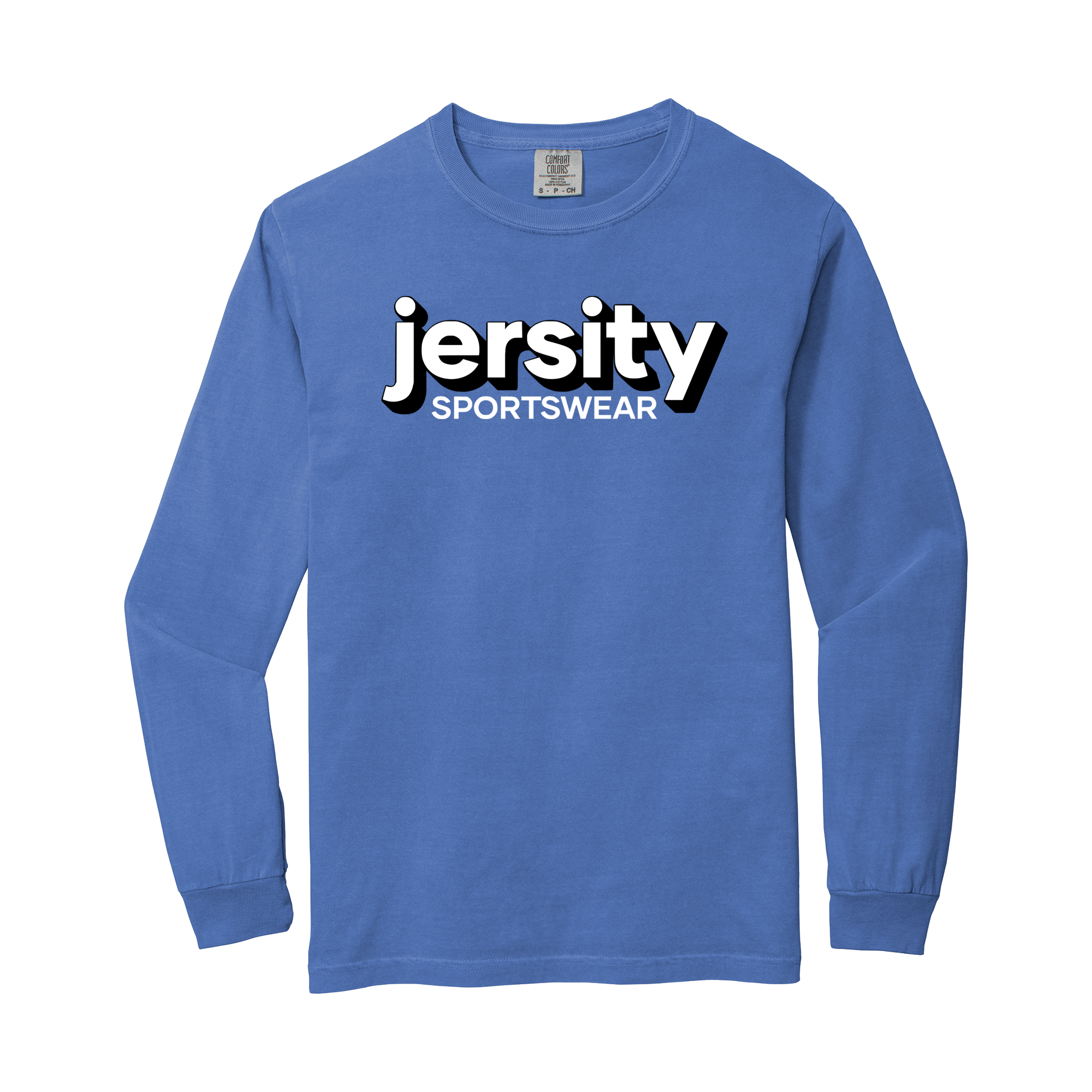 Jersity Wordmark - Comfort Colors Heavyweight Ring Spun Long Sleeve Tee