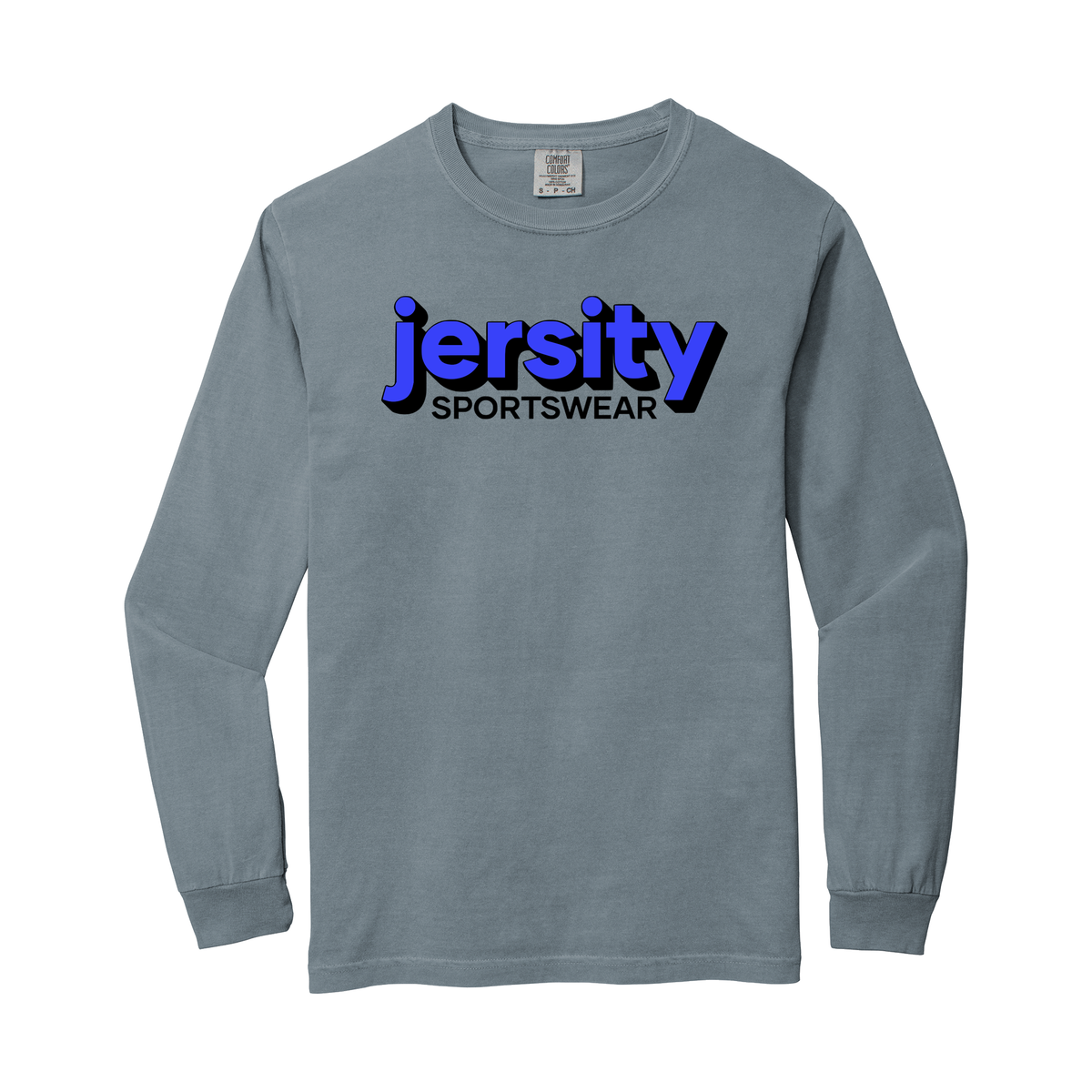 Jersity Wordmark - Comfort Colors Heavyweight Ring Spun Long Sleeve Tee