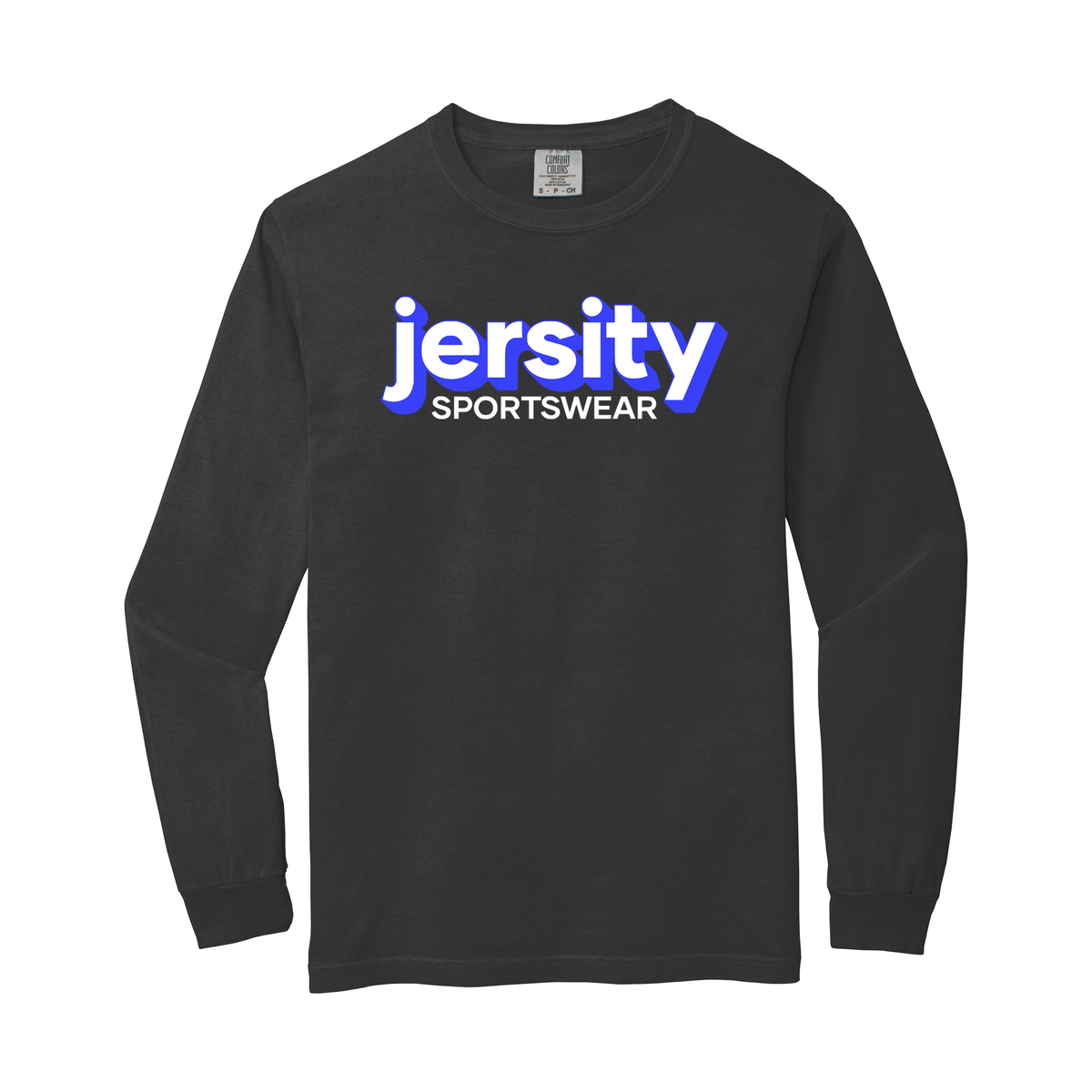 Jersity Wordmark - Comfort Colors Heavyweight Ring Spun Long Sleeve Tee