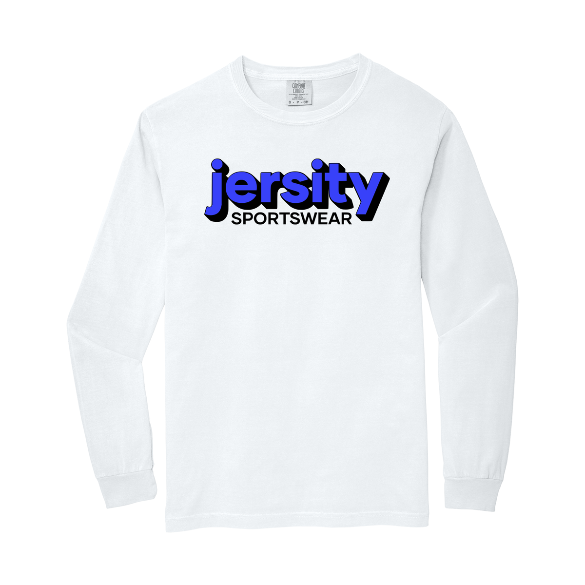 Jersity Wordmark - Comfort Colors Heavyweight Ring Spun Long Sleeve Tee