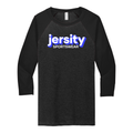 Jersity Wordmark - BELLA+CANVAS Unisex 3/4 Sleeve Baseball Tee