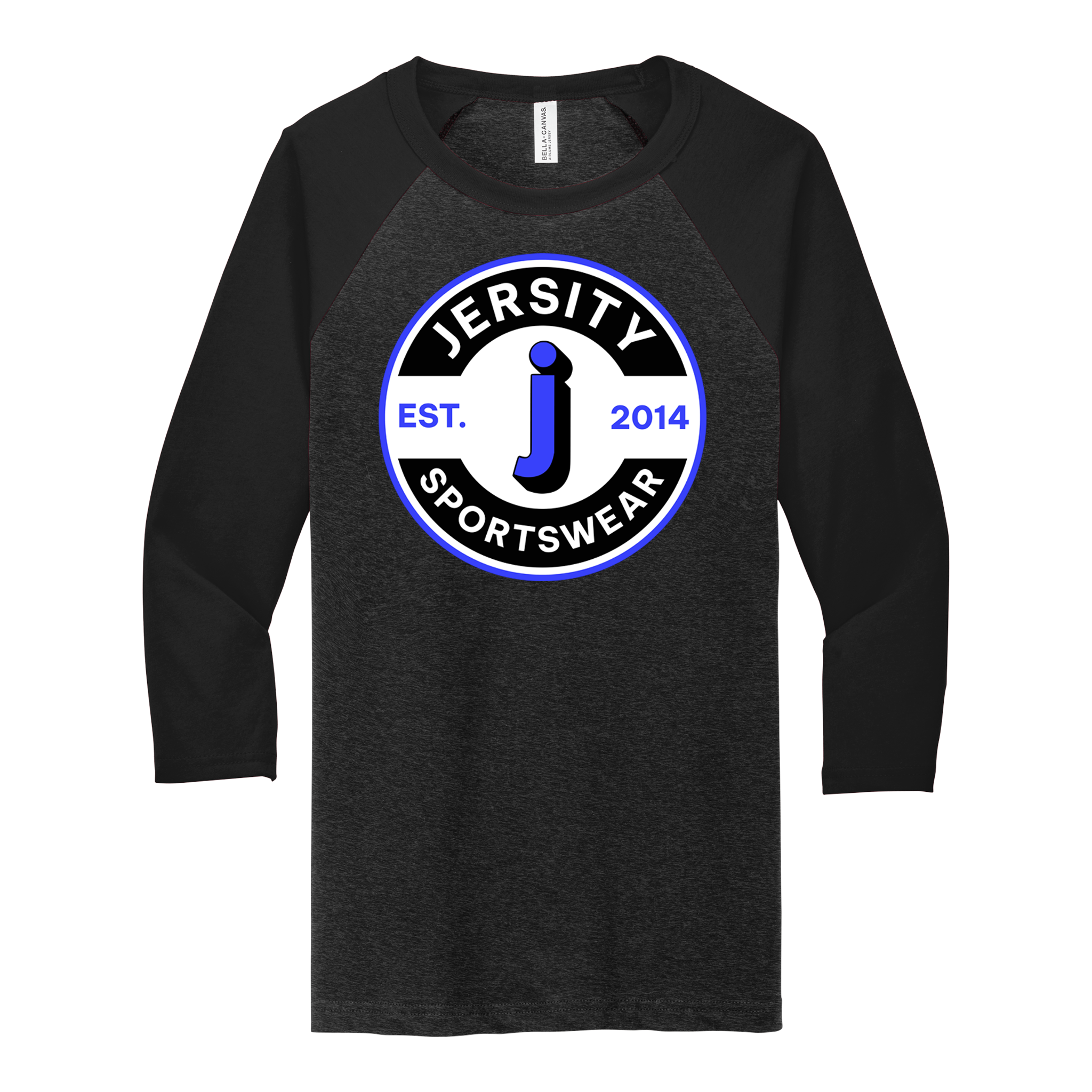 Jersity circle - BELLA+CANVAS Unisex 3/4 Sleeve Baseball Tee
