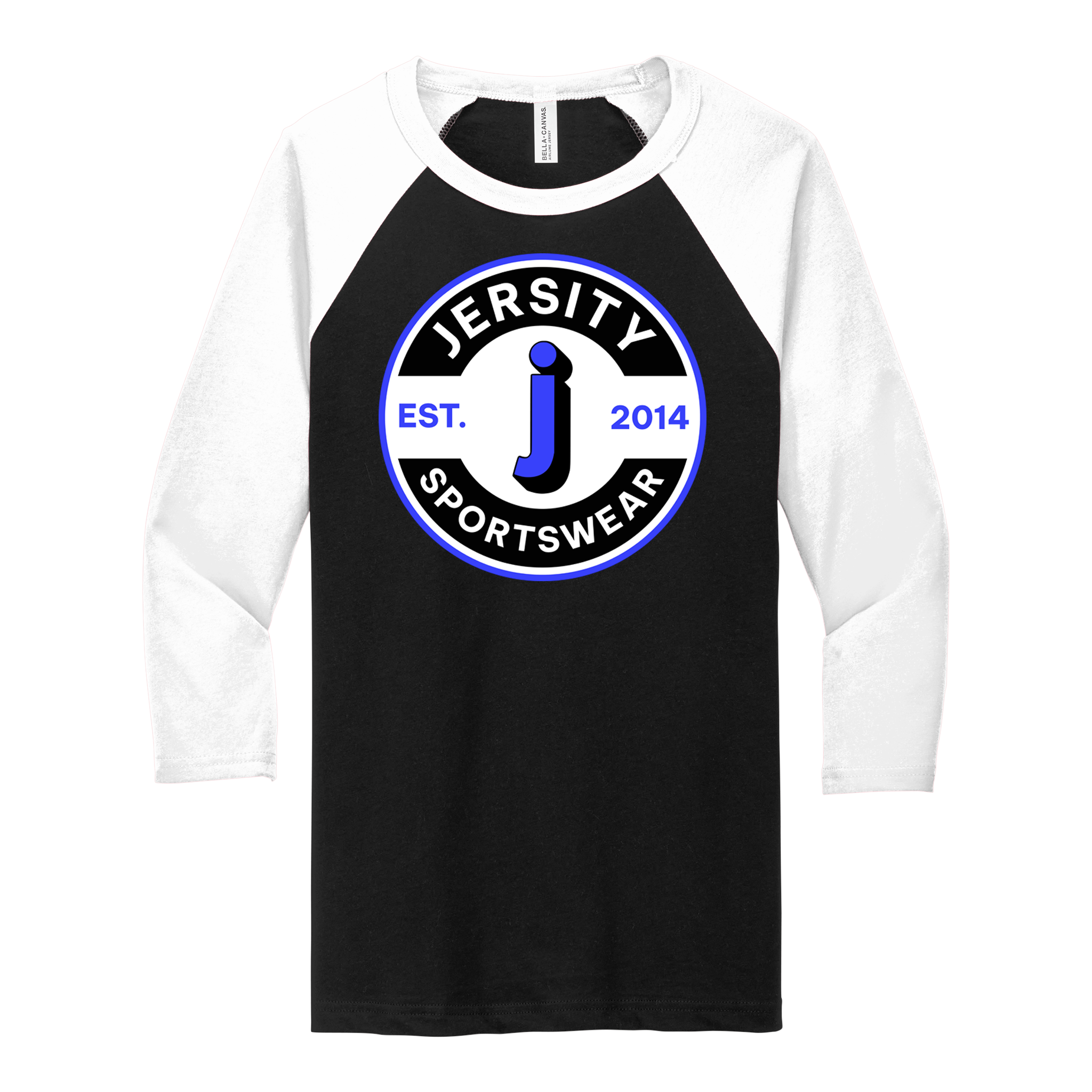 Jersity circle - BELLA+CANVAS Unisex 3/4 Sleeve Baseball Tee