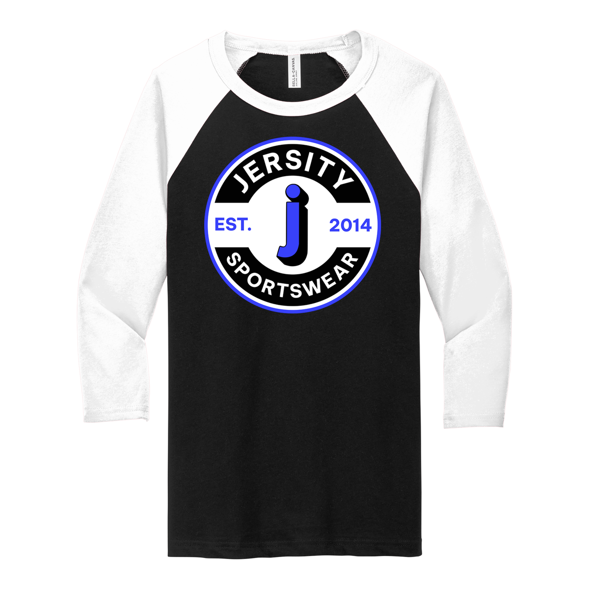 Jersity circle - BELLA+CANVAS Unisex 3/4 Sleeve Baseball Tee