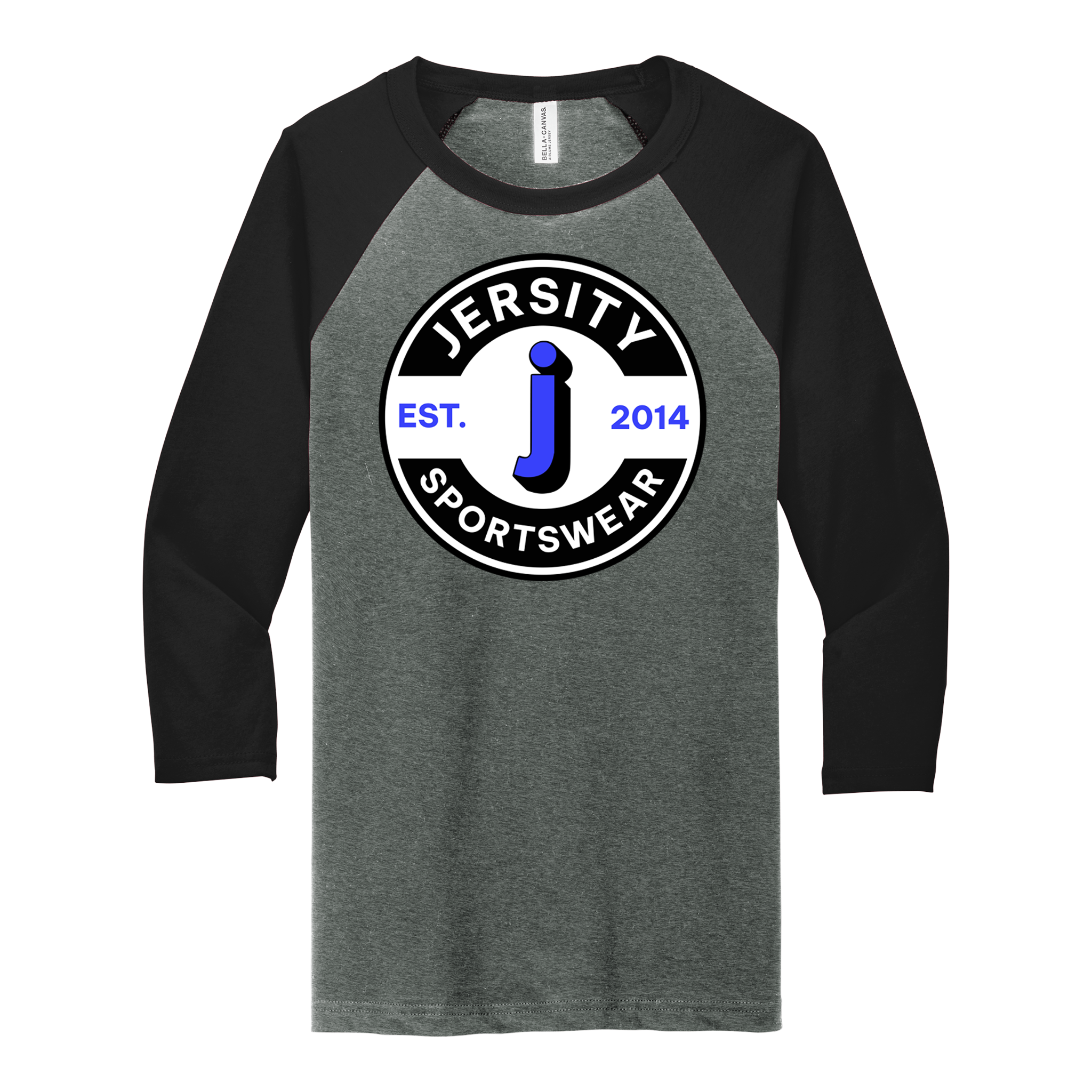 Jersity circle - BELLA+CANVAS Unisex 3/4 Sleeve Baseball Tee