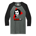 Paine.TV - BELLA+CANVAS Unisex 3/4 Sleeve Baseball Tee