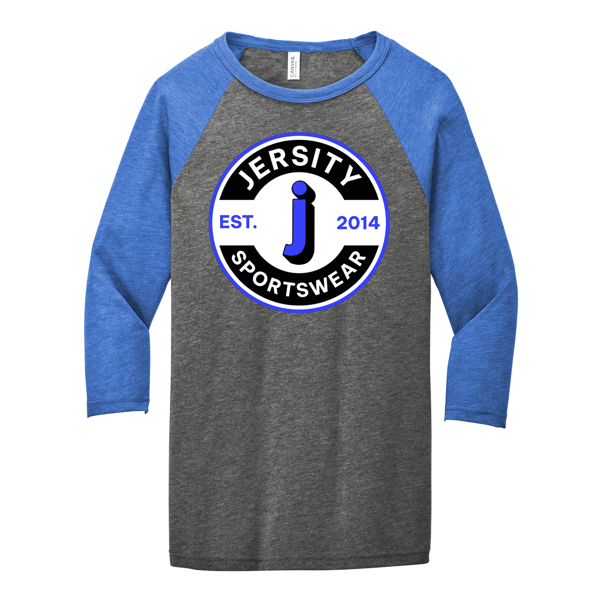 Jersity circle - BELLA+CANVAS Unisex 3/4 Sleeve Baseball Tee