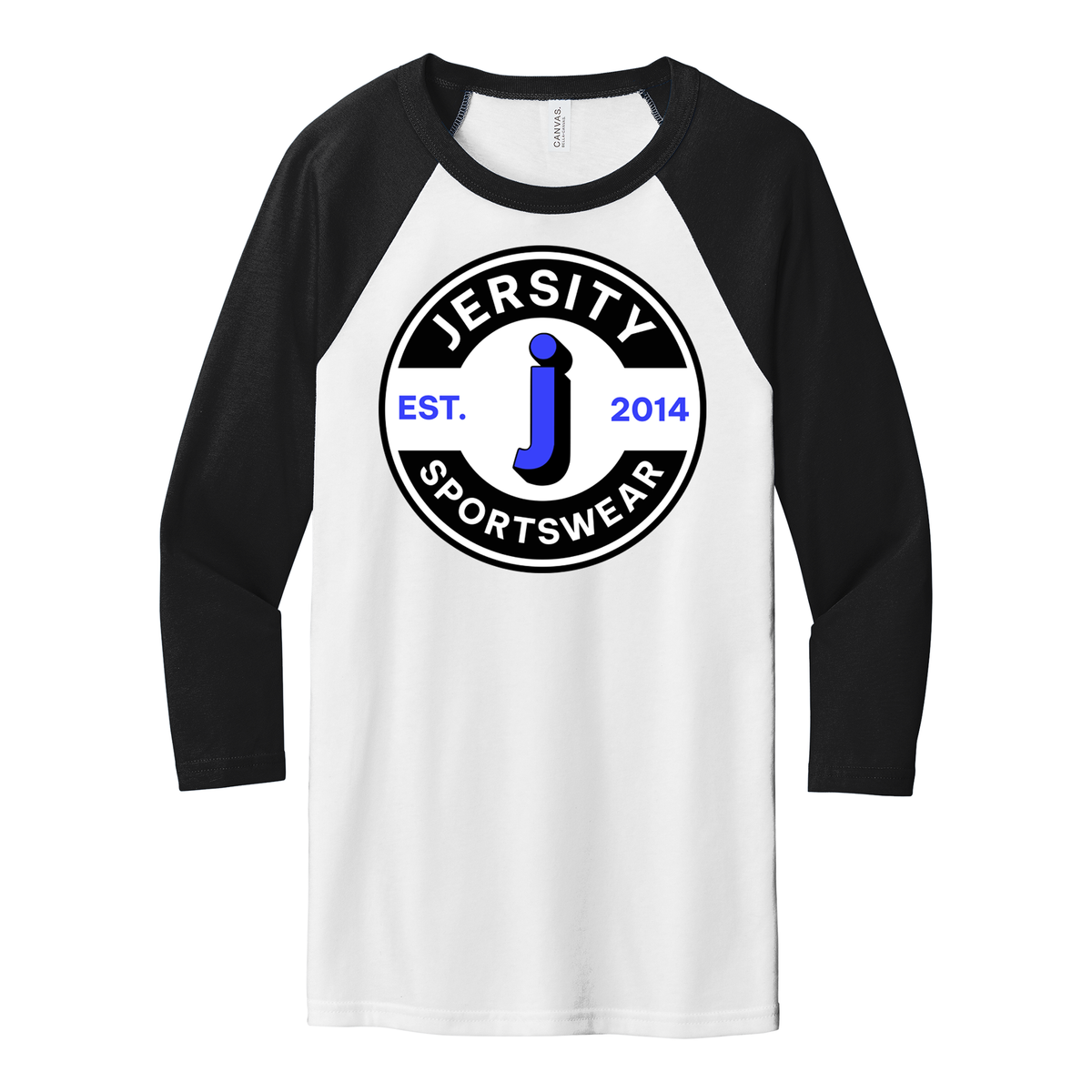 Jersity circle - BELLA+CANVAS Unisex 3/4 Sleeve Baseball Tee