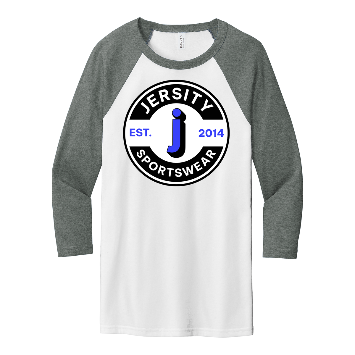 Jersity circle - BELLA+CANVAS Unisex 3/4 Sleeve Baseball Tee