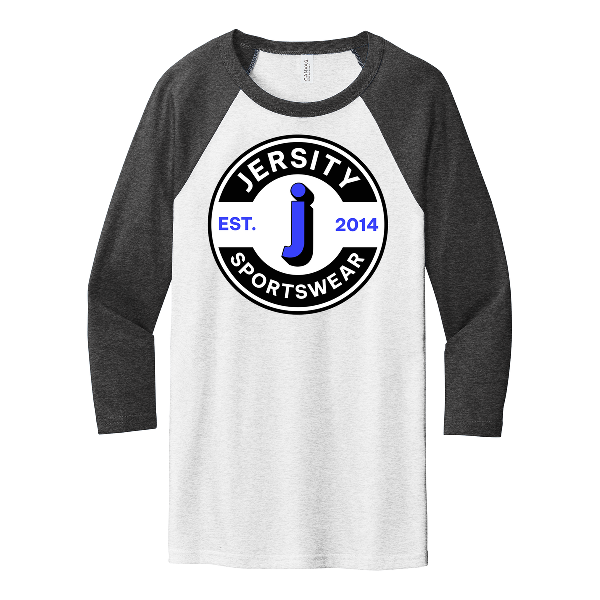 Jersity circle - BELLA+CANVAS Unisex 3/4 Sleeve Baseball Tee