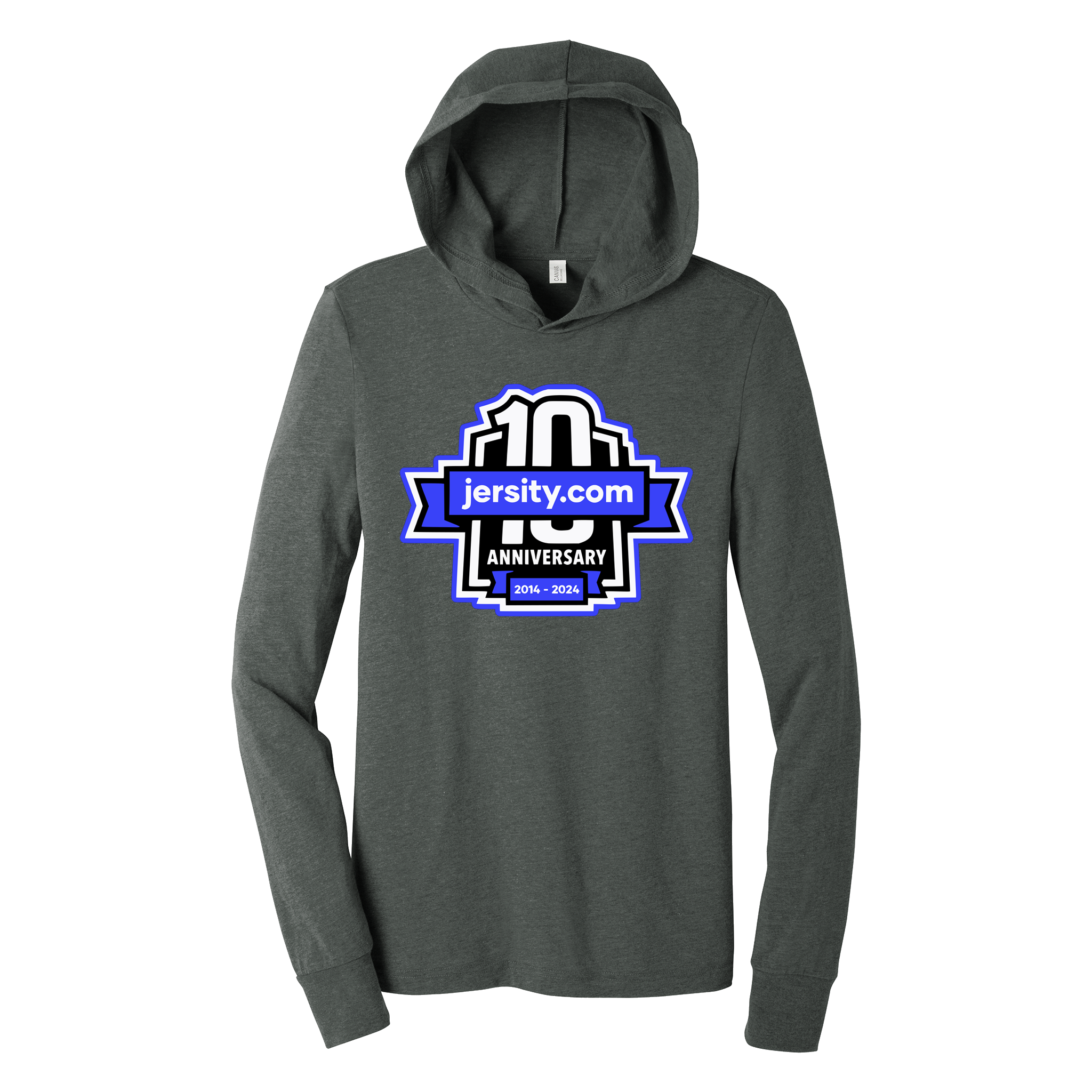 Jersity 10th Anniversary - BELLA+CANVAS Unisex Jersey Long Sleeve Hoodie