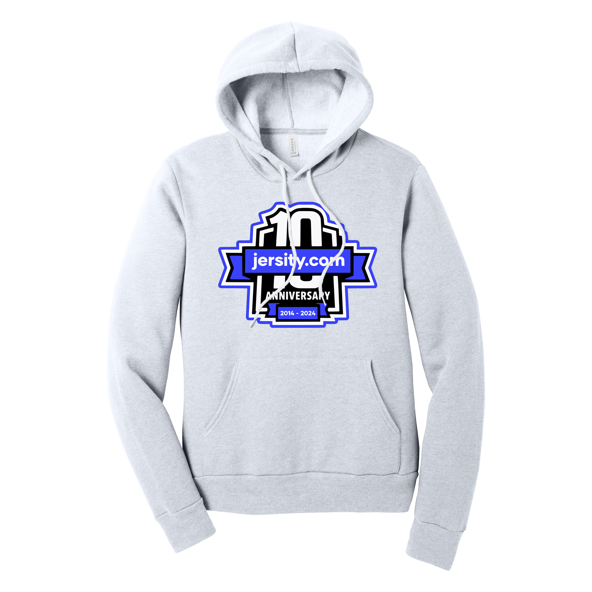 Jersity 10th Anniversary - BELLA+CANVAS Unisex Sponge Fleece Pullover Hoodie