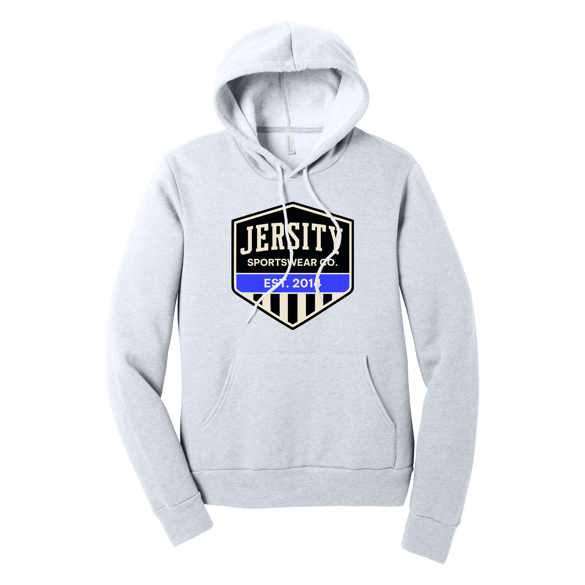 Jersity Vintage Shield - BELLA+CANVAS Unisex Sponge Fleece Pullover Hoodie