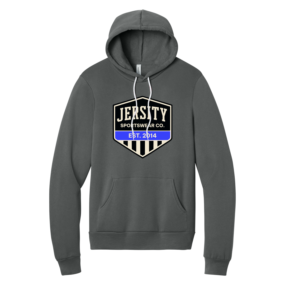 Jersity Vintage Shield - BELLA+CANVAS Unisex Sponge Fleece Pullover Hoodie