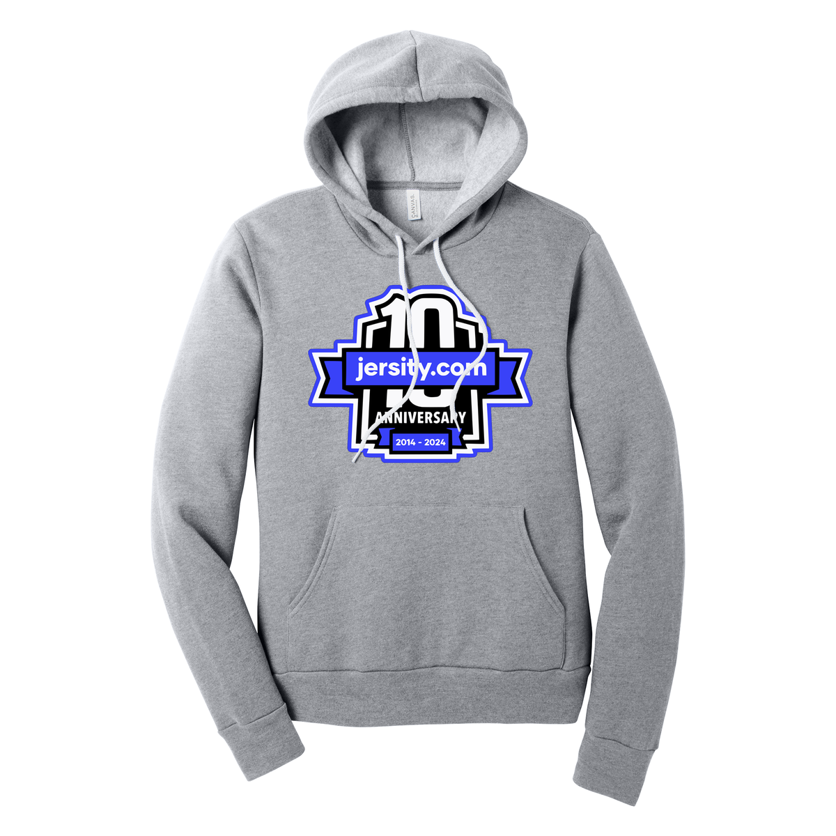 Jersity 10th Anniversary - BELLA+CANVAS Unisex Sponge Fleece Pullover Hoodie