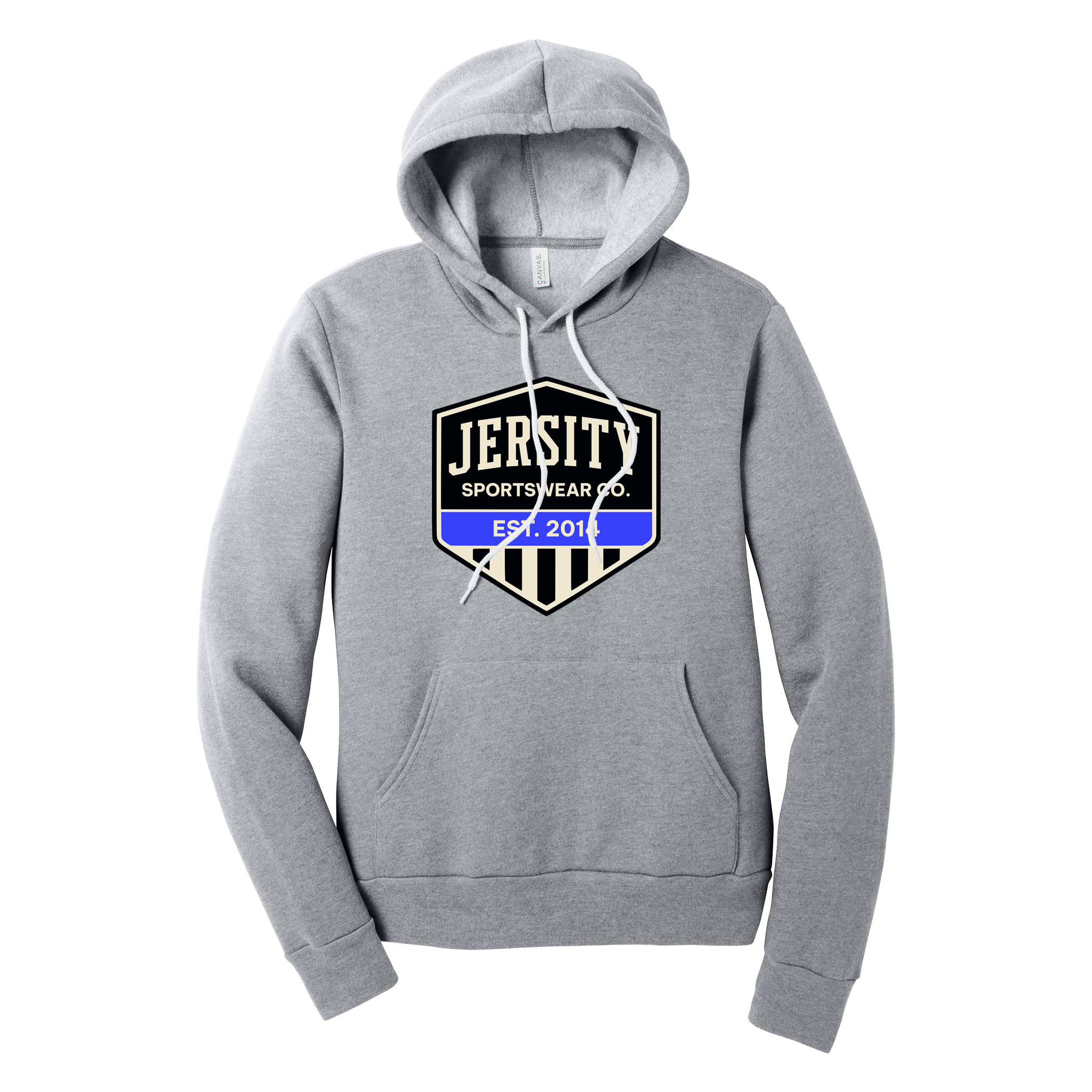 Jersity Vintage Shield - BELLA+CANVAS Unisex Sponge Fleece Pullover Hoodie