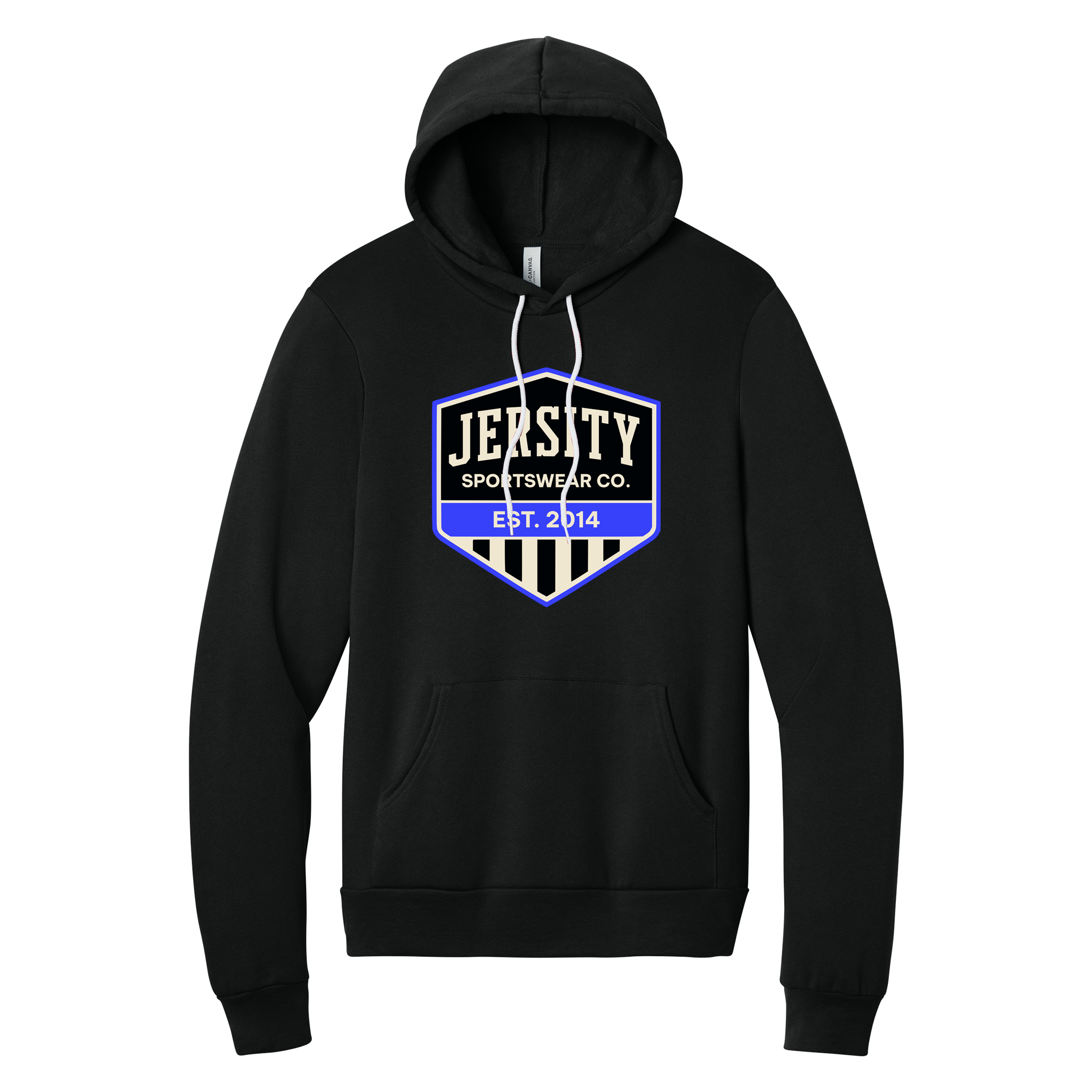 Jersity Vintage Shield - BELLA+CANVAS Unisex Sponge Fleece Pullover Hoodie