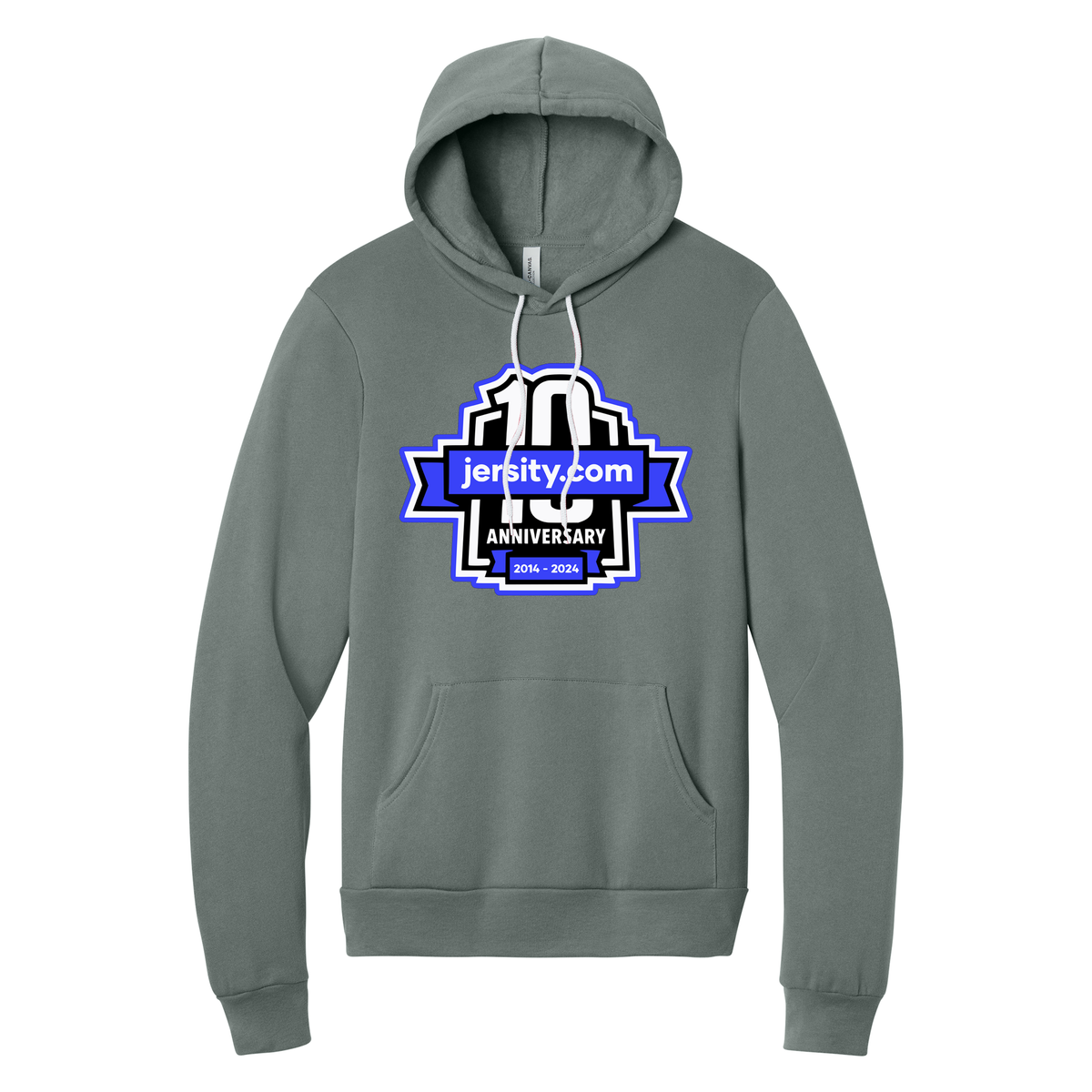 Jersity 10th Anniversary - BELLA+CANVAS Unisex Sponge Fleece Pullover Hoodie