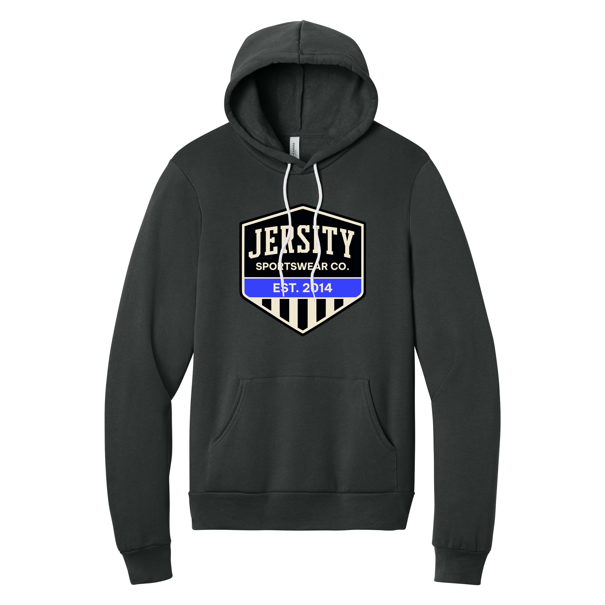 Jersity Vintage Shield - BELLA+CANVAS Unisex Sponge Fleece Pullover Hoodie