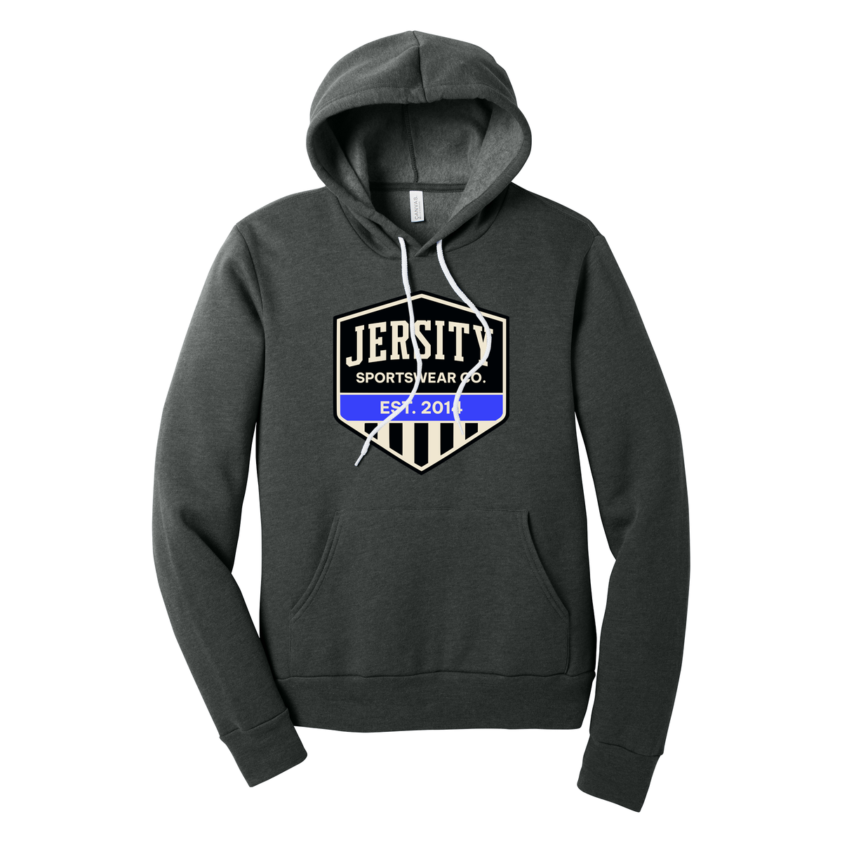 Jersity Vintage Shield - BELLA+CANVAS Unisex Sponge Fleece Pullover Hoodie