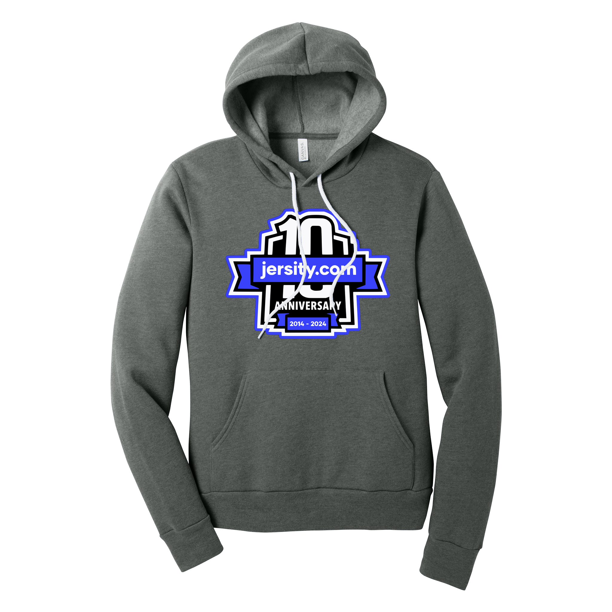 Jersity 10th Anniversary - BELLA+CANVAS Unisex Sponge Fleece Pullover Hoodie