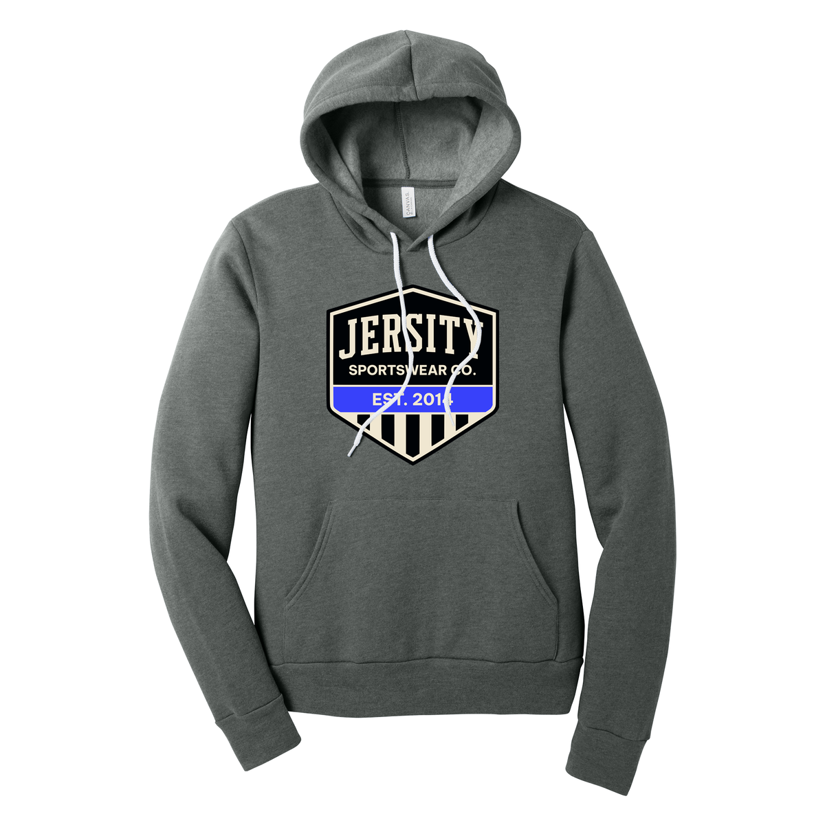 Jersity Vintage Shield - BELLA+CANVAS Unisex Sponge Fleece Pullover Hoodie