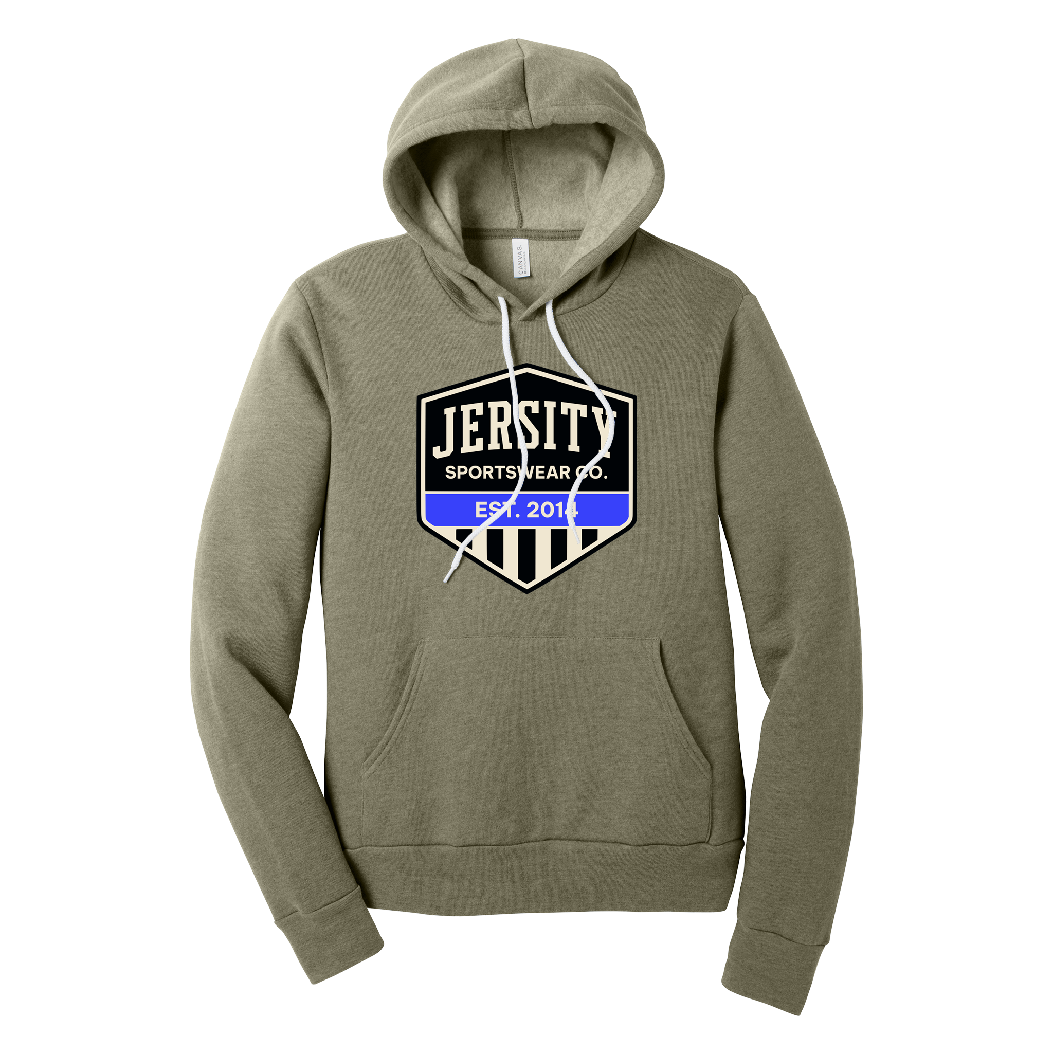 Jersity Vintage Shield - BELLA+CANVAS Unisex Sponge Fleece Pullover Hoodie