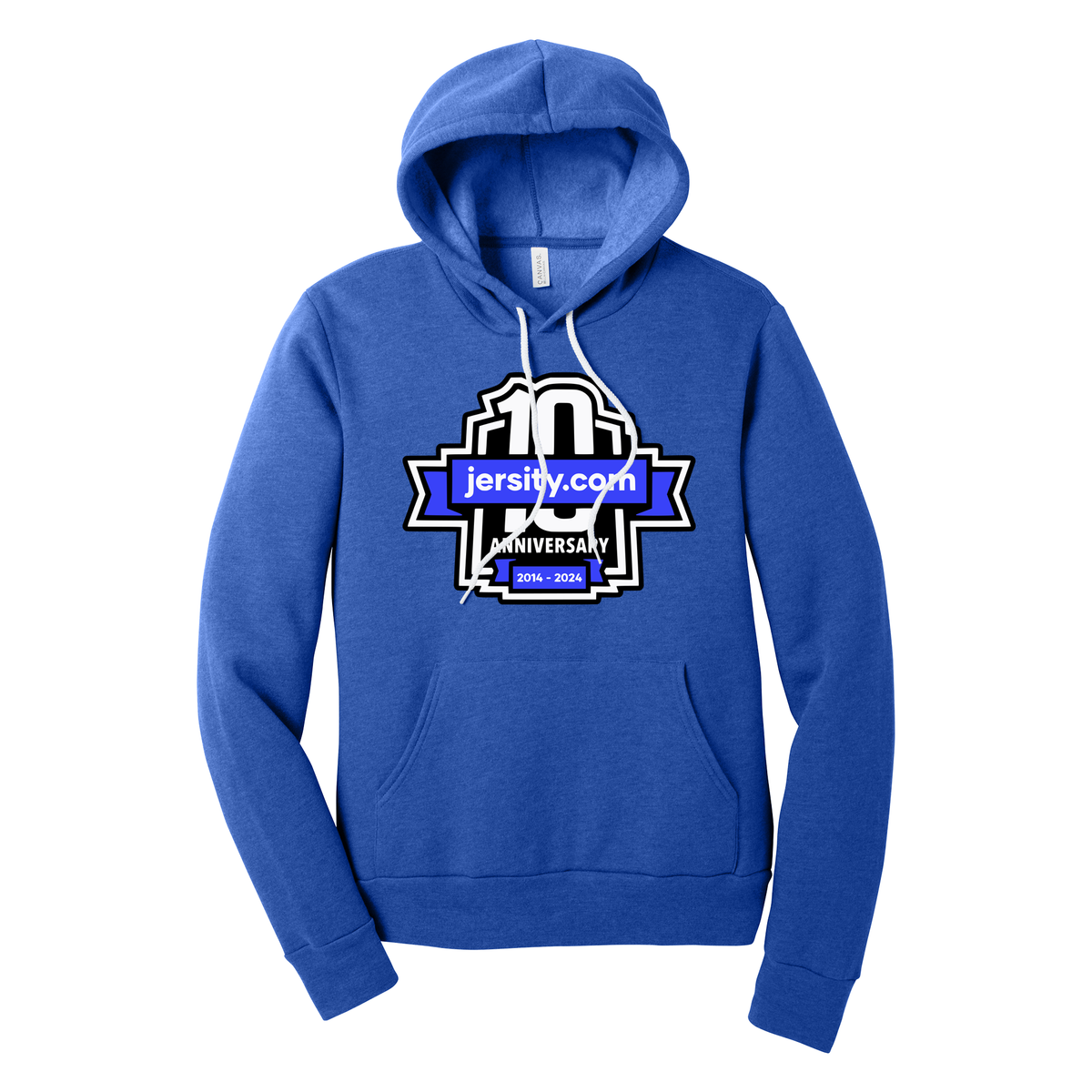 Jersity 10th Anniversary - BELLA+CANVAS Unisex Sponge Fleece Pullover Hoodie