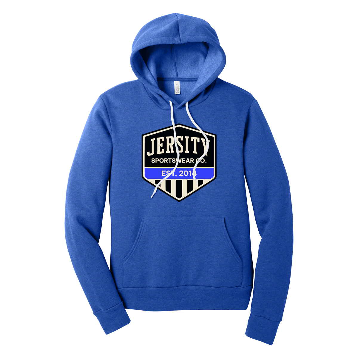 Jersity Vintage Shield - BELLA+CANVAS Unisex Sponge Fleece Pullover Hoodie
