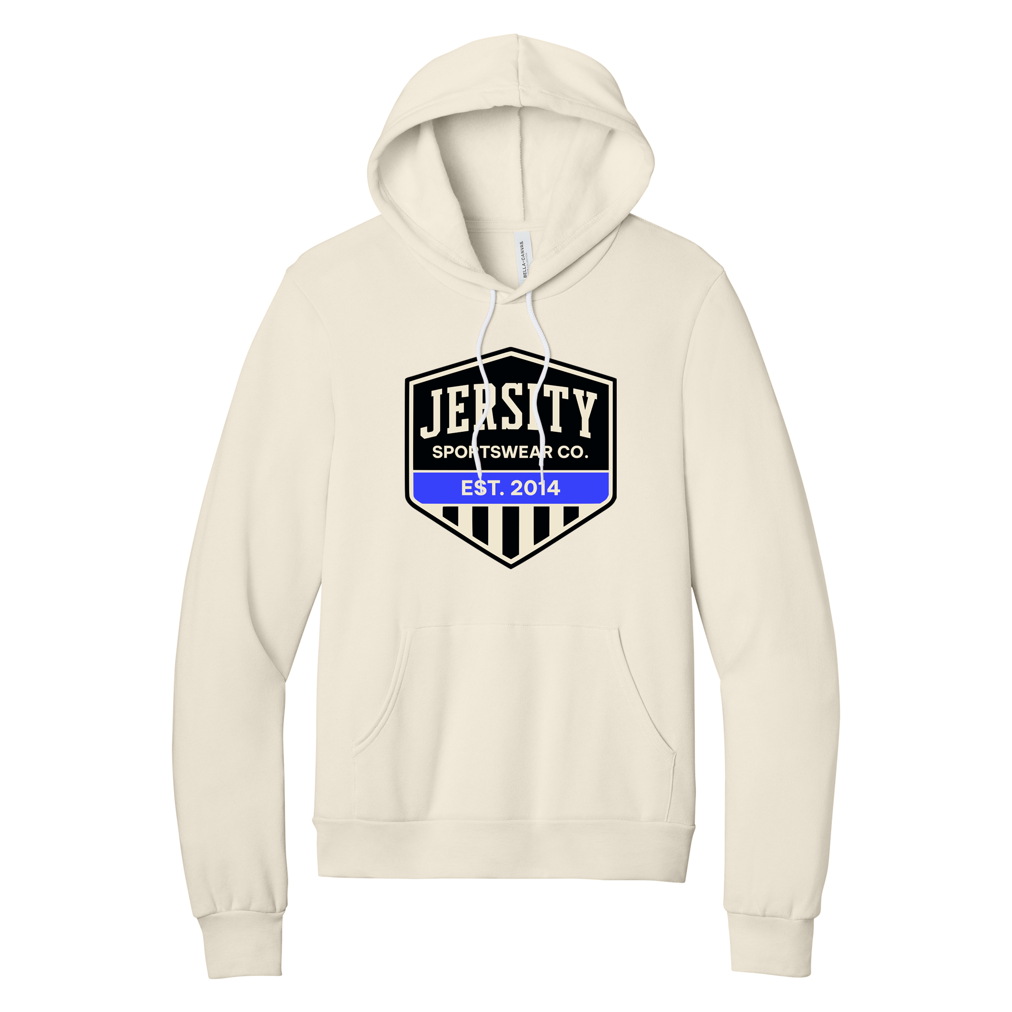 Jersity Vintage Shield - BELLA+CANVAS Unisex Sponge Fleece Pullover Hoodie