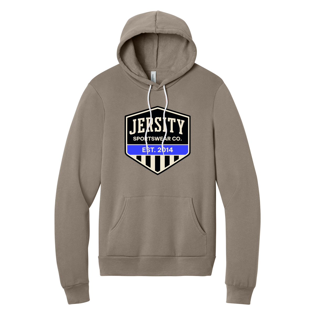 Jersity Vintage Shield - BELLA+CANVAS Unisex Sponge Fleece Pullover Hoodie