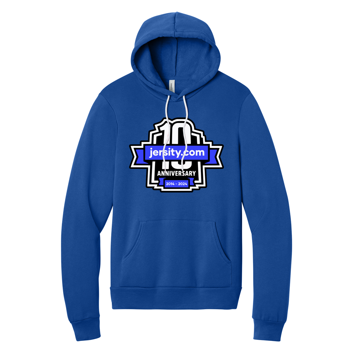 Jersity 10th Anniversary - BELLA+CANVAS Unisex Sponge Fleece Pullover Hoodie