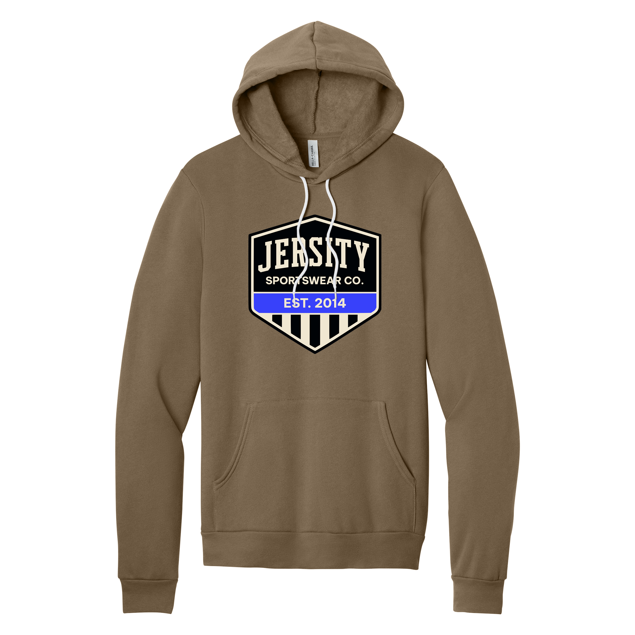 Jersity Vintage Shield - BELLA+CANVAS Unisex Sponge Fleece Pullover Hoodie