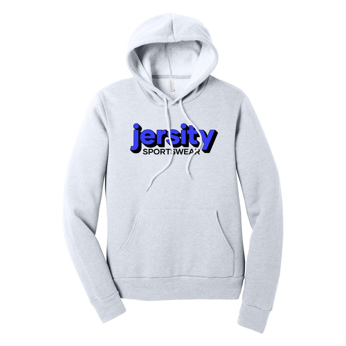 Jersity Wordmark - BELLA+CANVAS Unisex Sponge Fleece Pullover Hoodie