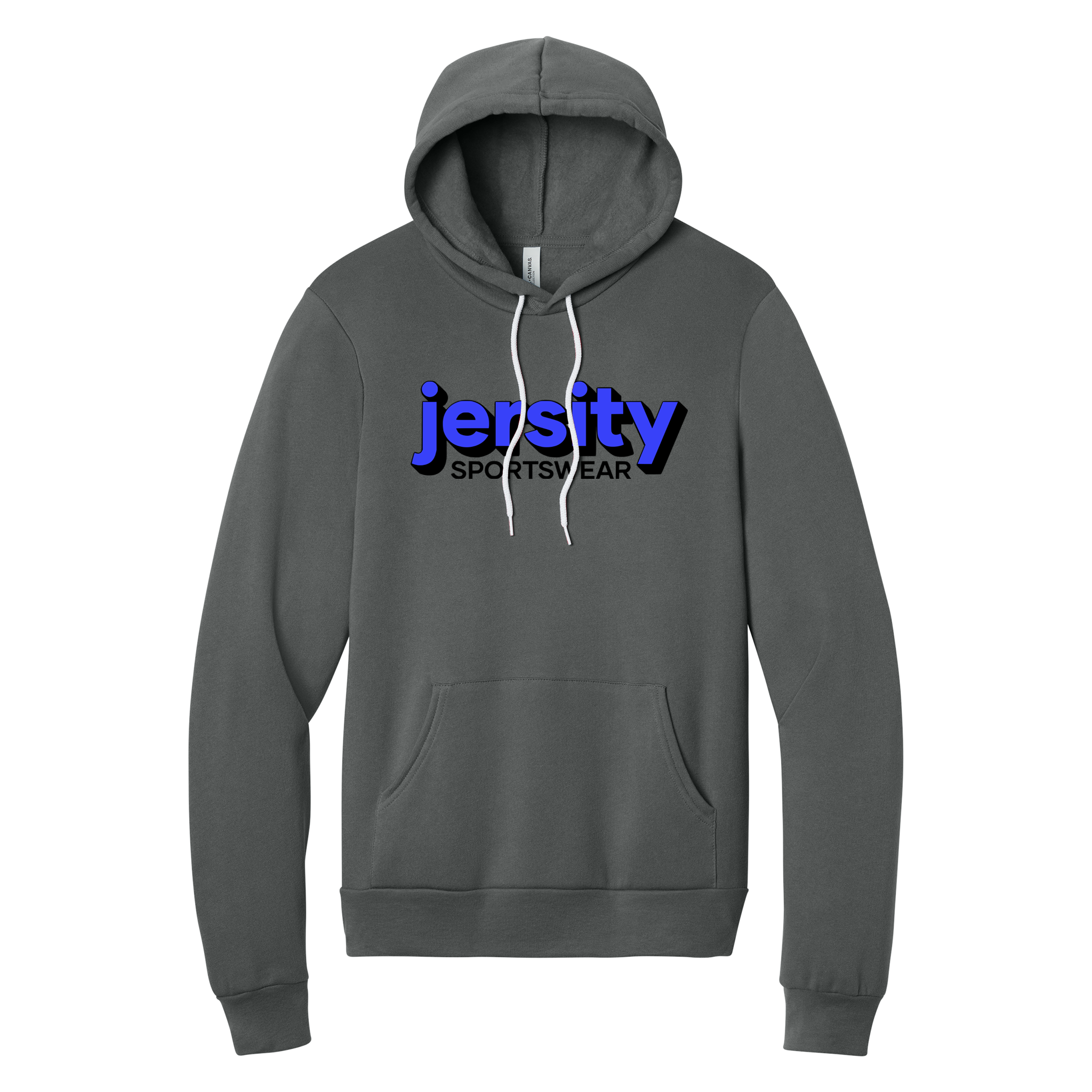 Jersity Wordmark - BELLA+CANVAS Unisex Sponge Fleece Pullover Hoodie