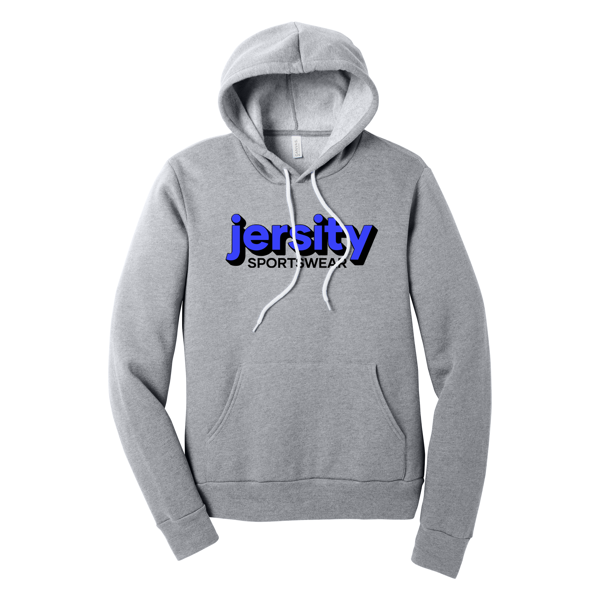 Jersity Wordmark - BELLA+CANVAS Unisex Sponge Fleece Pullover Hoodie