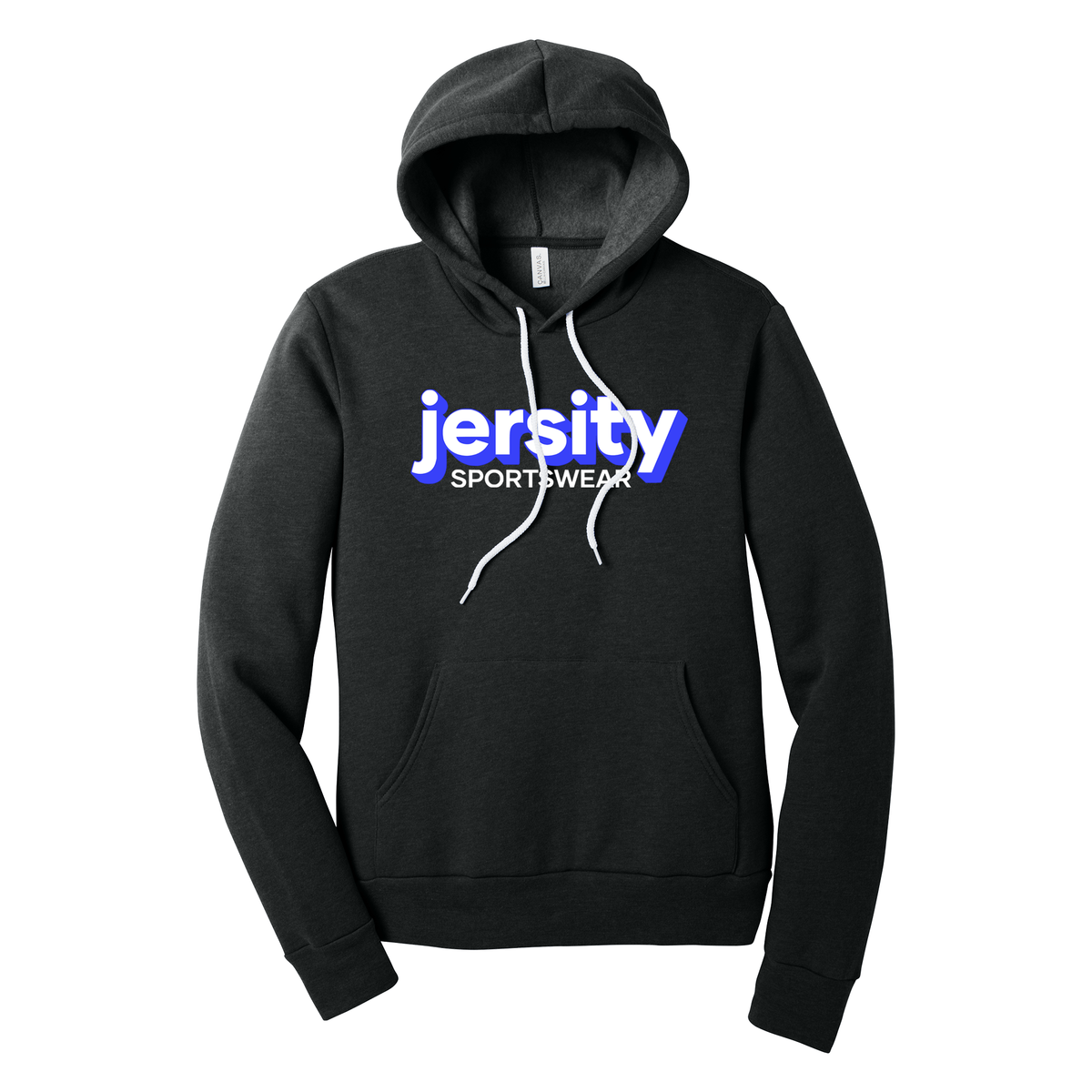 Jersity Wordmark - BELLA+CANVAS Unisex Sponge Fleece Pullover Hoodie