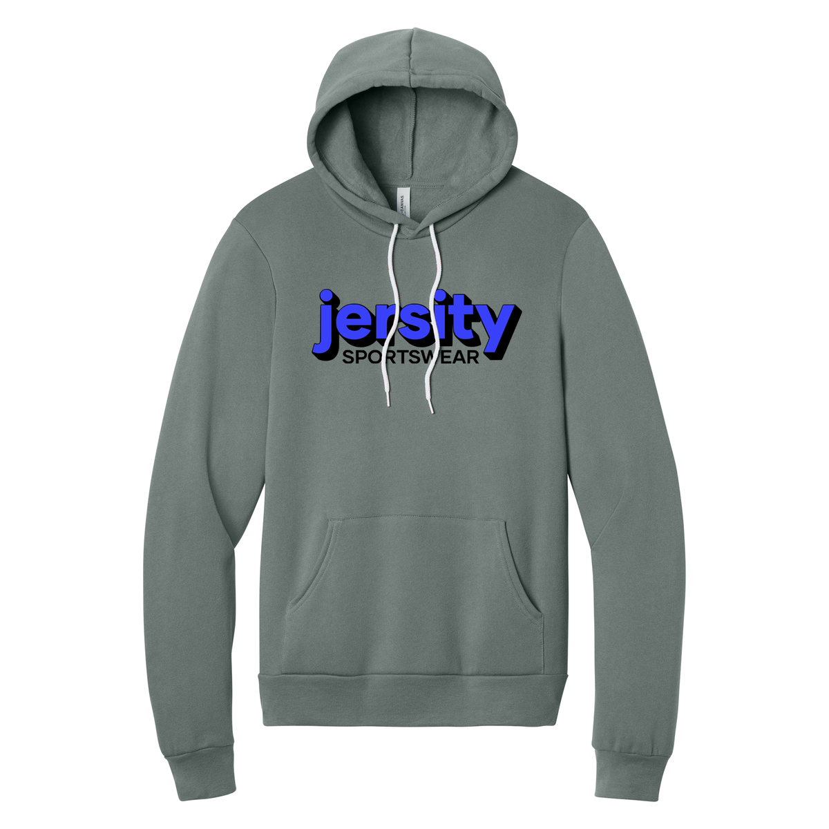 Jersity Wordmark - BELLA+CANVAS Unisex Sponge Fleece Pullover Hoodie