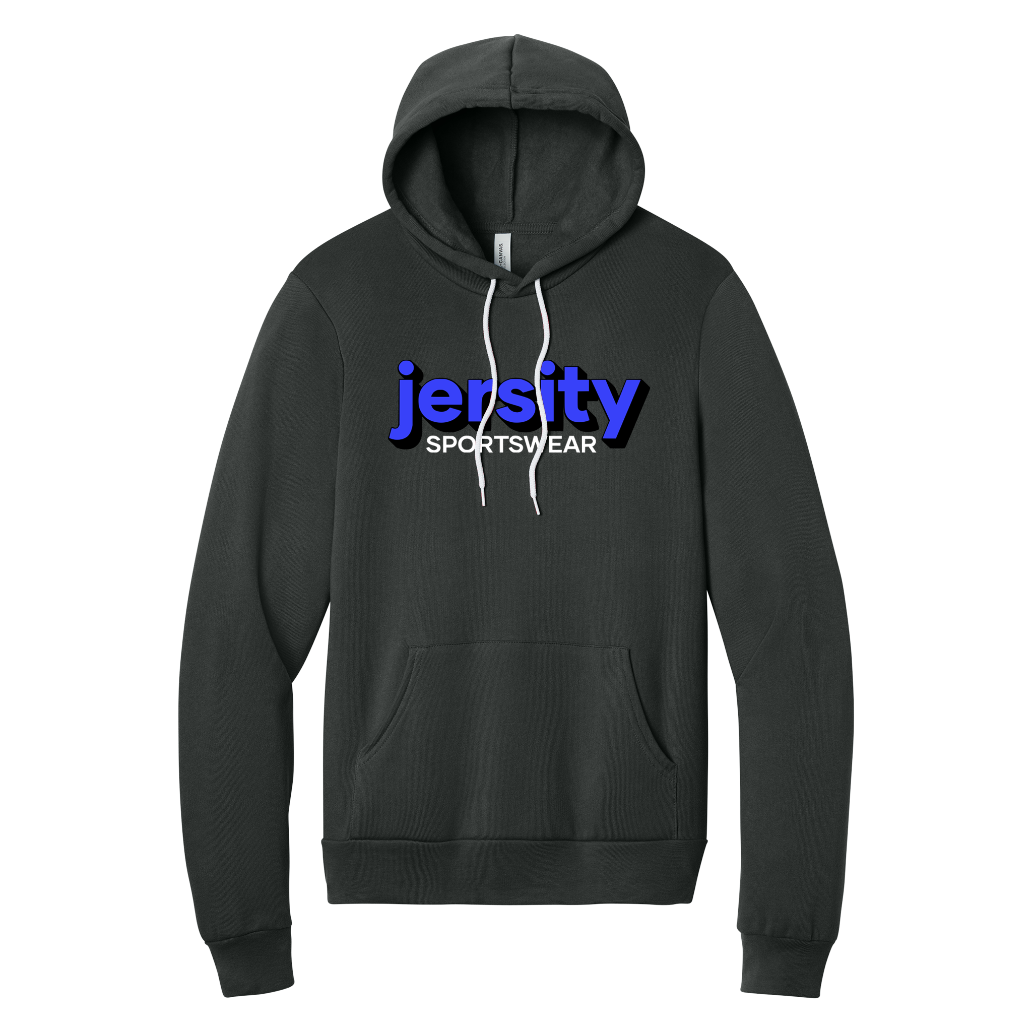Jersity Wordmark - BELLA+CANVAS Unisex Sponge Fleece Pullover Hoodie