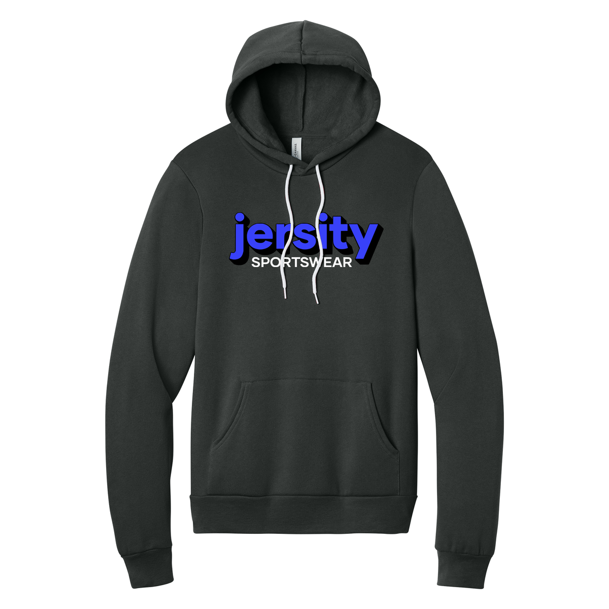 Jersity Wordmark - BELLA+CANVAS Unisex Sponge Fleece Pullover Hoodie