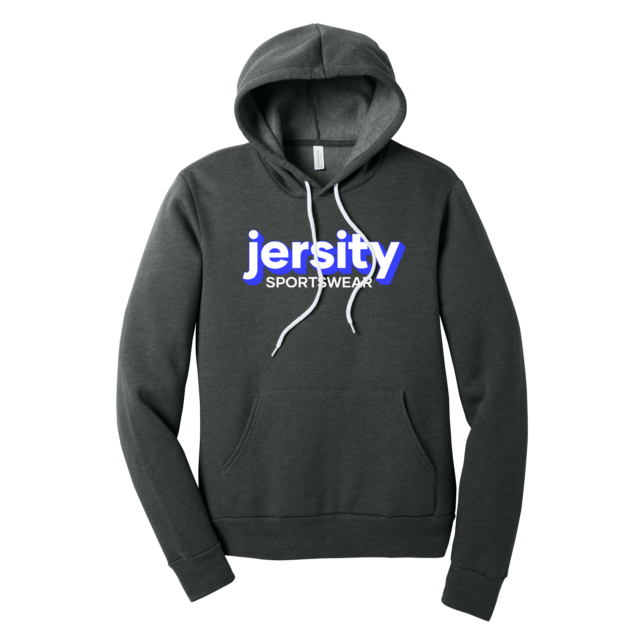 Jersity Wordmark - BELLA+CANVAS Unisex Sponge Fleece Pullover Hoodie