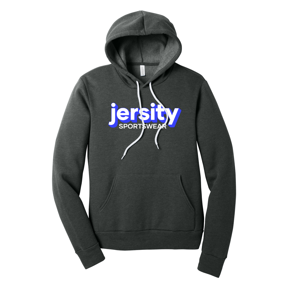 Jersity Wordmark - BELLA+CANVAS Unisex Sponge Fleece Pullover Hoodie
