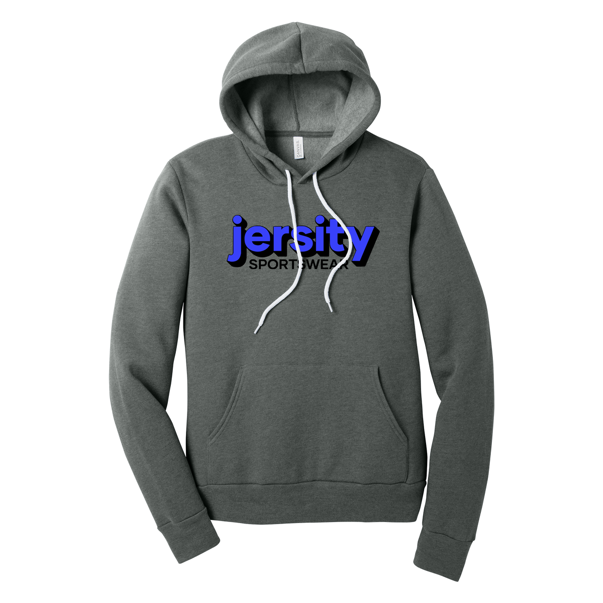 Jersity Wordmark - BELLA+CANVAS Unisex Sponge Fleece Pullover Hoodie