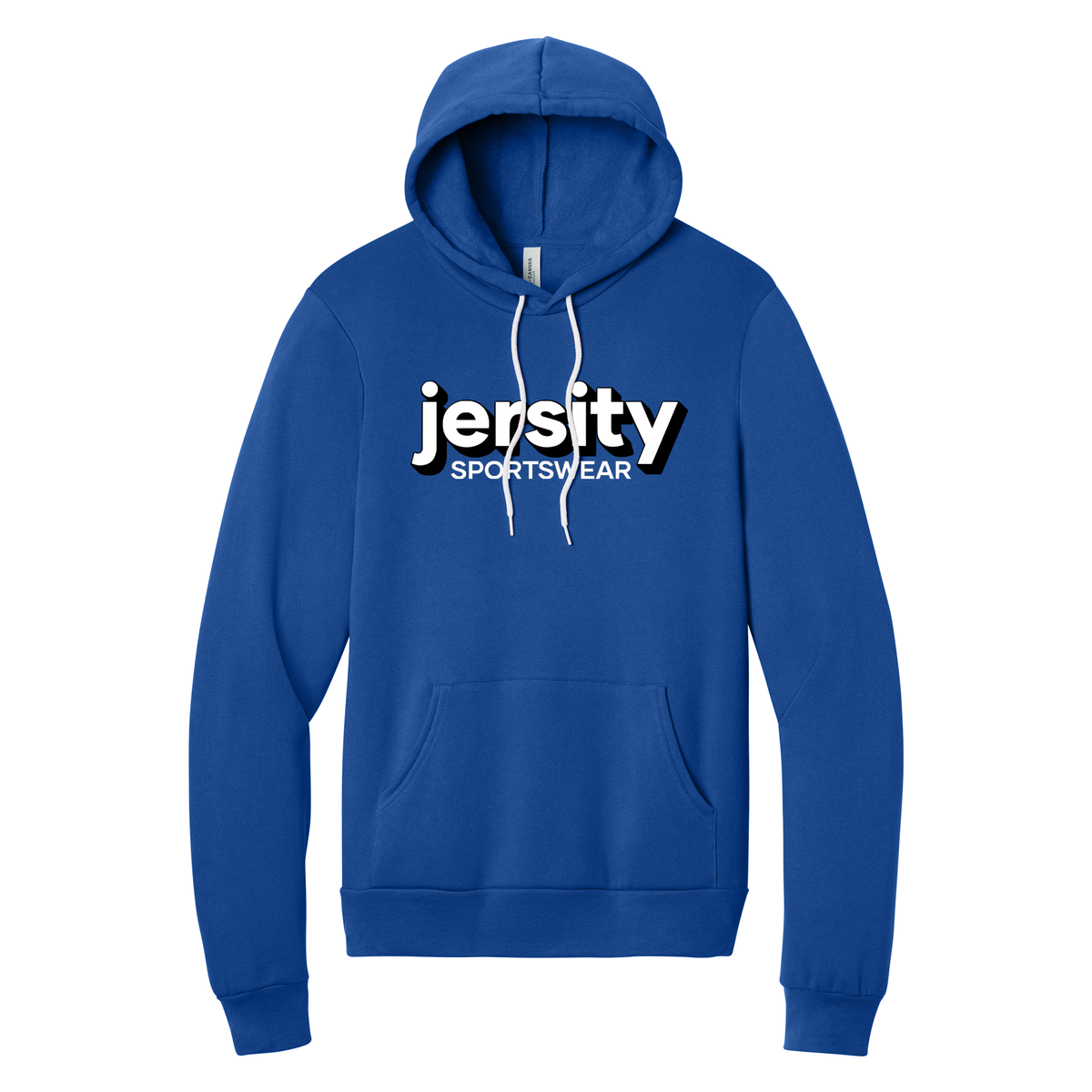 Jersity Wordmark - BELLA+CANVAS Unisex Sponge Fleece Pullover Hoodie