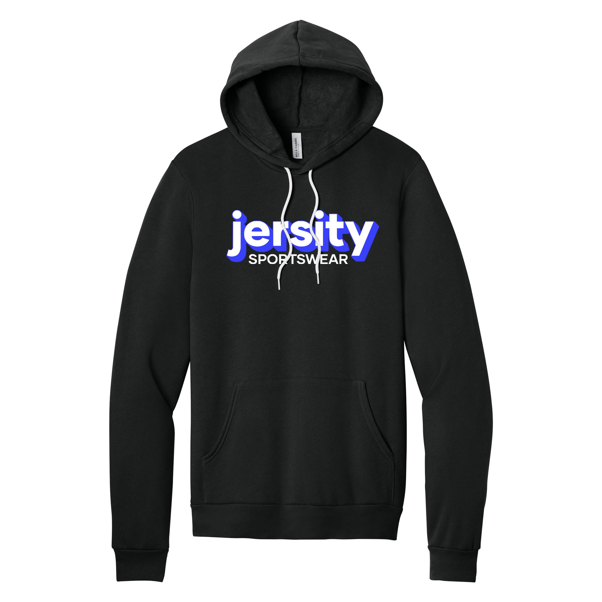 Jersity Wordmark - BELLA+CANVAS Unisex Sponge Fleece Pullover Hoodie