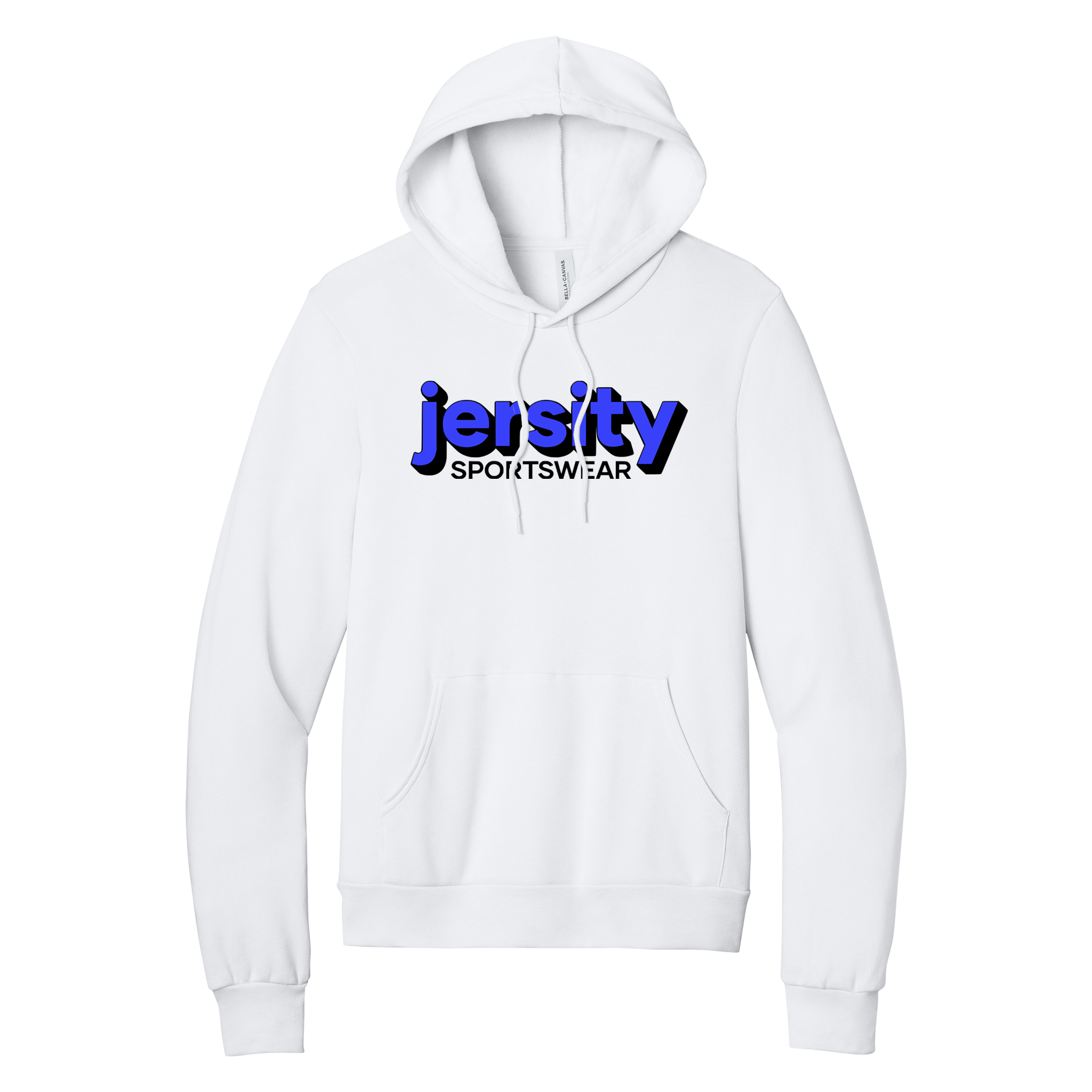 Jersity Wordmark - BELLA+CANVAS Unisex Sponge Fleece Pullover Hoodie