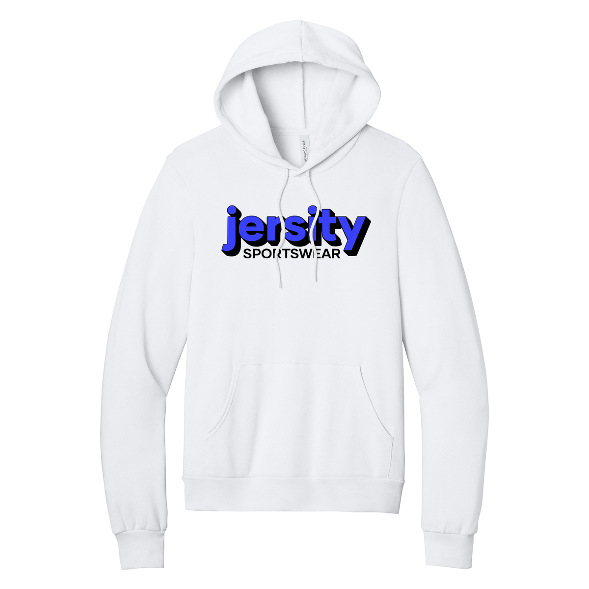 Jersity Wordmark - BELLA+CANVAS Unisex Sponge Fleece Pullover Hoodie