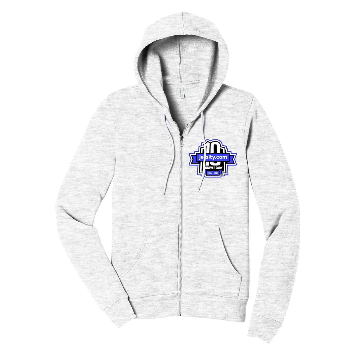 Jersity 10th Anniversary - BELLA+CANVAS Unisex Sponge Fleece Full-Zip Hoodie